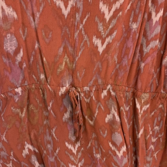 Orange patterned long sleeve top - Picture 2 of 4